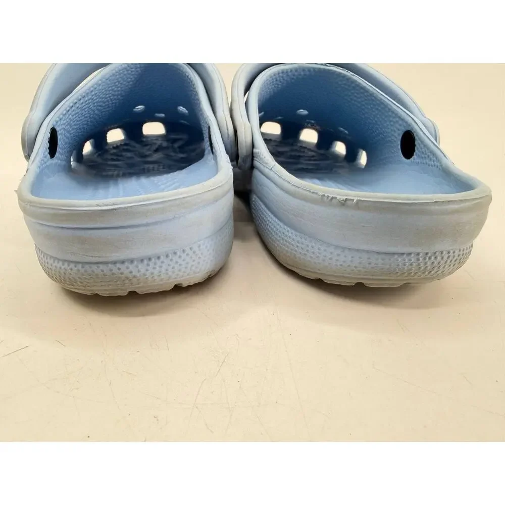 Crocs Classic Clogs Light Blue Unisex Slip On Comfort Shoes Size M8 W10 Used